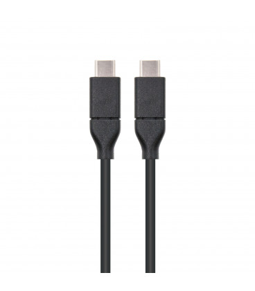 Cable USB-C 3.1 a USB-C 1m 10Gbps Negro
