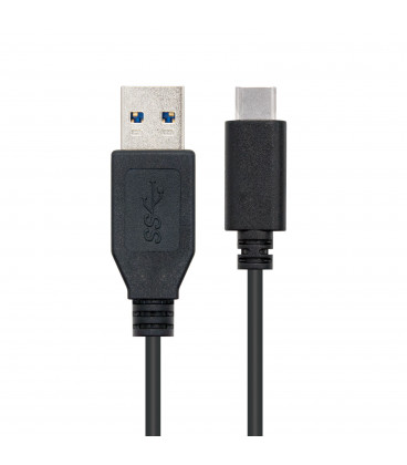 Cable USB 3.1 A a USB-C 1m 10Gbps Negro