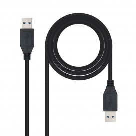 Cable USB 3.0 A Macho a USB A Macho NEGRO 2m