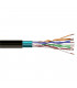 Bobina 305m Cable FTP CCA Cat6 Rigido Apantallado EXTERIOR NEGRO