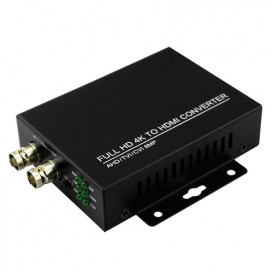 Conversor TVI/CVI/AHD/CVBS BNC a HDMI con Audio