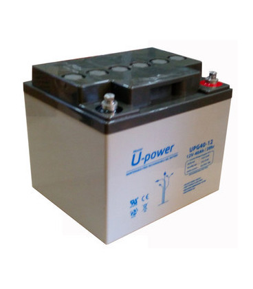 Bateria Plomo 12Vdc 40Ah Ciclica (GEL) medidas 197X165x170  U-POWER MVD12400