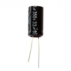 Condensador Electrolitico 33uF 350Vdc medidas 13x26mm Radial