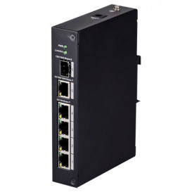 Switch DIN PoE Ethernet  4P 10/100 + 2 Uplink