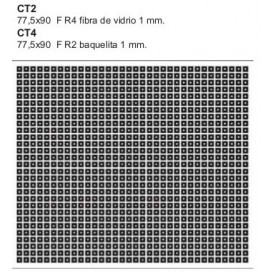 Placa fibra topos paso 2,54mm medidas 77x90mm CT2