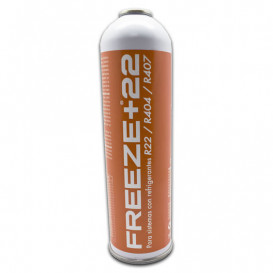 Gas refrigerante Freeze + 22 400GR.sustituye R407  1000ML