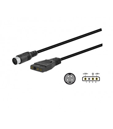 Cable MiniDin Hembra 4pin-Molex 3 pin WIR043