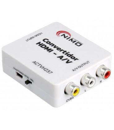 Conversor HDMI a RCA AV Video y Audio