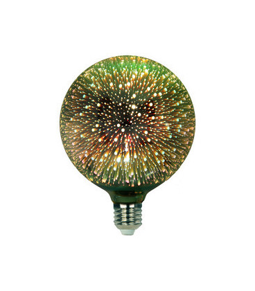 Bombilla Decorativa LED G125 3D 4W 230Vac E27 VERDE