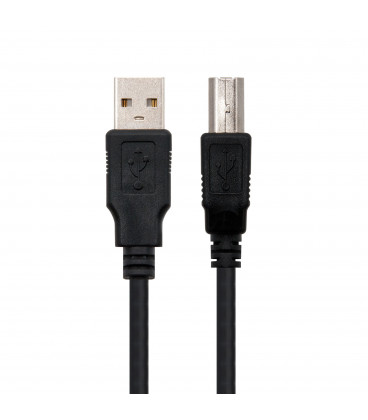 Cable USB 2.0 A a USB B NEGRO longitud 1,8m