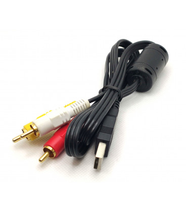 Cable USB 2.0 A/M a 3RCA Machos Ferrita