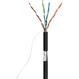 Bobina 305m Cable FTP Cat5e EXTERIOR NEGRO CCA 