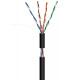 Bobina 305m Cable UTP Cat5e Rigido EXTERIOR CCA NEGRO