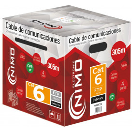 Cable FTP Cat6 Exterior CCA NEGRO (305m) NIMO