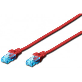 Cable de Red RJ45 UTP Cat5e 0,5m ROJO