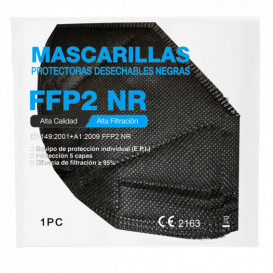 Mascarilla FFP2 NEGRA 5 Capas de Protección (10uds)