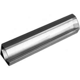 Perfil Aluminio Esquina LED Difusor Transparente 2m