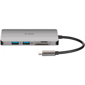 Hub USB-C 8en1 HDMI Ethernet Lector Tarjetas