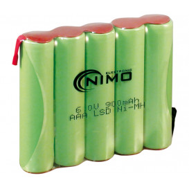 Bateria NI-MH 6V 900mAh AAAX5 Ready