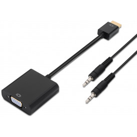 Conversor HDMI a VGA y audio con conector HDMI
