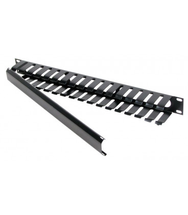 Panel Rack 19in Pasacables con Tapa Frontal 1U