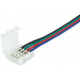 Conector Alimentacion Tira Led RGB con Cables