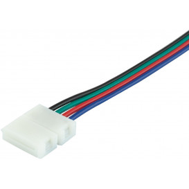 Conector Alimentacion Tira Led RGB con Cables