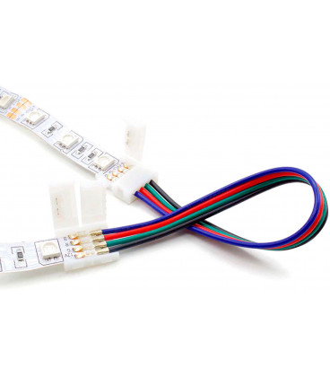 Conector Empalme Tira Led RGB con Cables 2 termin