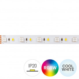 Tira LED RGB+6000K 24V 18W/m 84LED/m IP20 5m