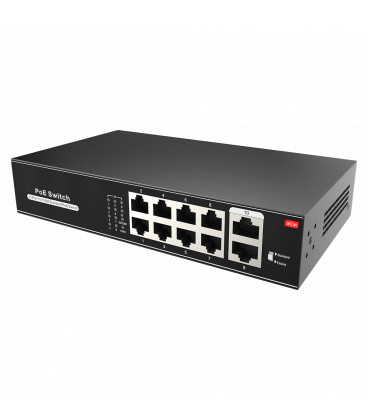 Switch PoE Ethernet  8P 10/100 + 2 Uplink