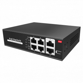 Switch PoE Ethernet  4P 10/100 + 2 Uplink