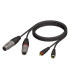 Cable XLR 2 Hembra a 2 RCA Macho 1,5m