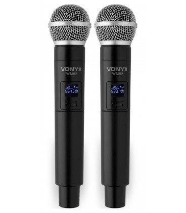 2 Microfonos Inalambricos Mano WM82 VONYX