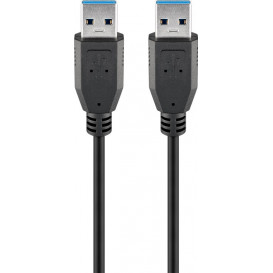 Cable USB 3.0 A Macho a USB A Macho NEGRO 5m