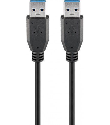 Cable USB 3.0 A Macho a USB A Macho NEGRO 5m