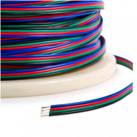 Cable Plano Conexiones RGB 4x0,50mm
