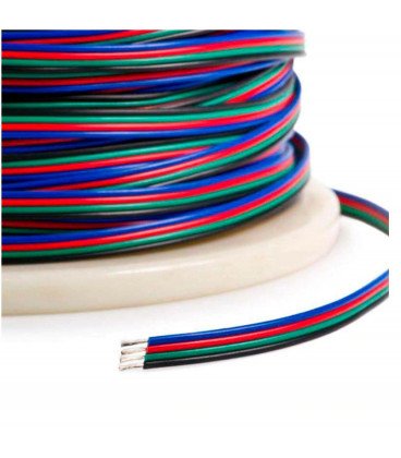 Cable Plano Conexiones RGB 4x0,50mm
