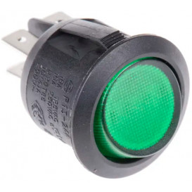 Interruptor Basculante 2 Ctos Luminoso Verde 10A/250Vac