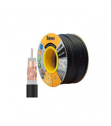 Cable Coaxial TV  T100PLUS NEGRO (250m)