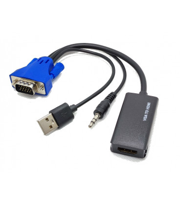 Conversor VGA a HDMI con Audio