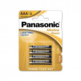 Pila LR03 AAA Alkaline Power Panasonic (Blister 4 pilas)