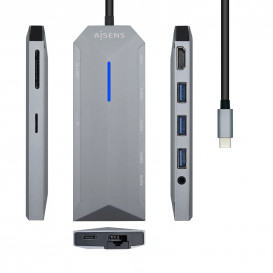 More about Dock 9in1 USB-C a HDMI RJ45 3xUSB PD Audio SD MicroSD AISENS