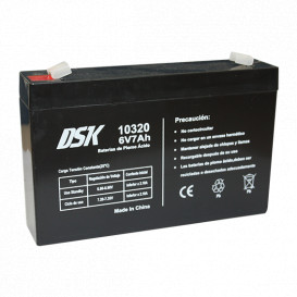 Batería de plomo ácido, 12V 12Ah, AGM, terminales Faston 6,35 mm