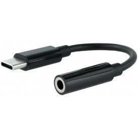 Cable Adaptador USB-C a JACK 3.5 NEGRO NANOCABLE