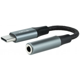 Cable Adaptador USB-C a JACK 3.5 GRIS NANOCABLE