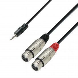 Cable JACK 3,5 ST a 2 XLR Hembra 3m ADAM STAR3