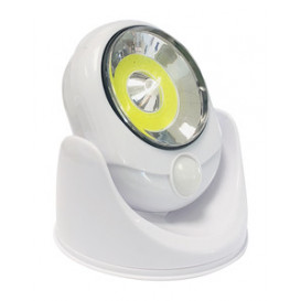 Linterna COB LED con sensor de movimiento IR. Base Rotativa 360º