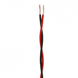 Cable Trenzado INCENDIO 2x1mm Rojo/Negro LSZH (100m) WIR9160