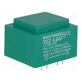 More about Transformador Encapsulado 6V+6Vac 4VA Entrada 230Vac (TEZ/D/6-6V)