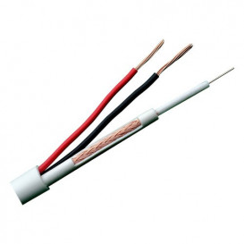 Bobina 100m Cable RG59 +2x0,75mm MicroRG59 Blanco